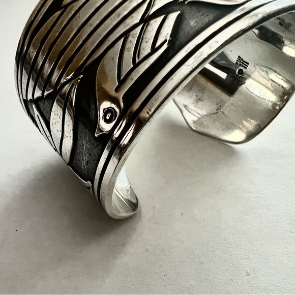 James Avery rain dove or tropical birds bird paradise cuff HEAVY! substantial - Picture 4 of 14